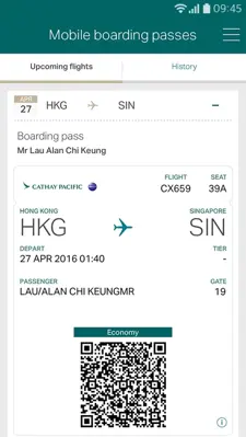 Cathay Pacific android App screenshot 2